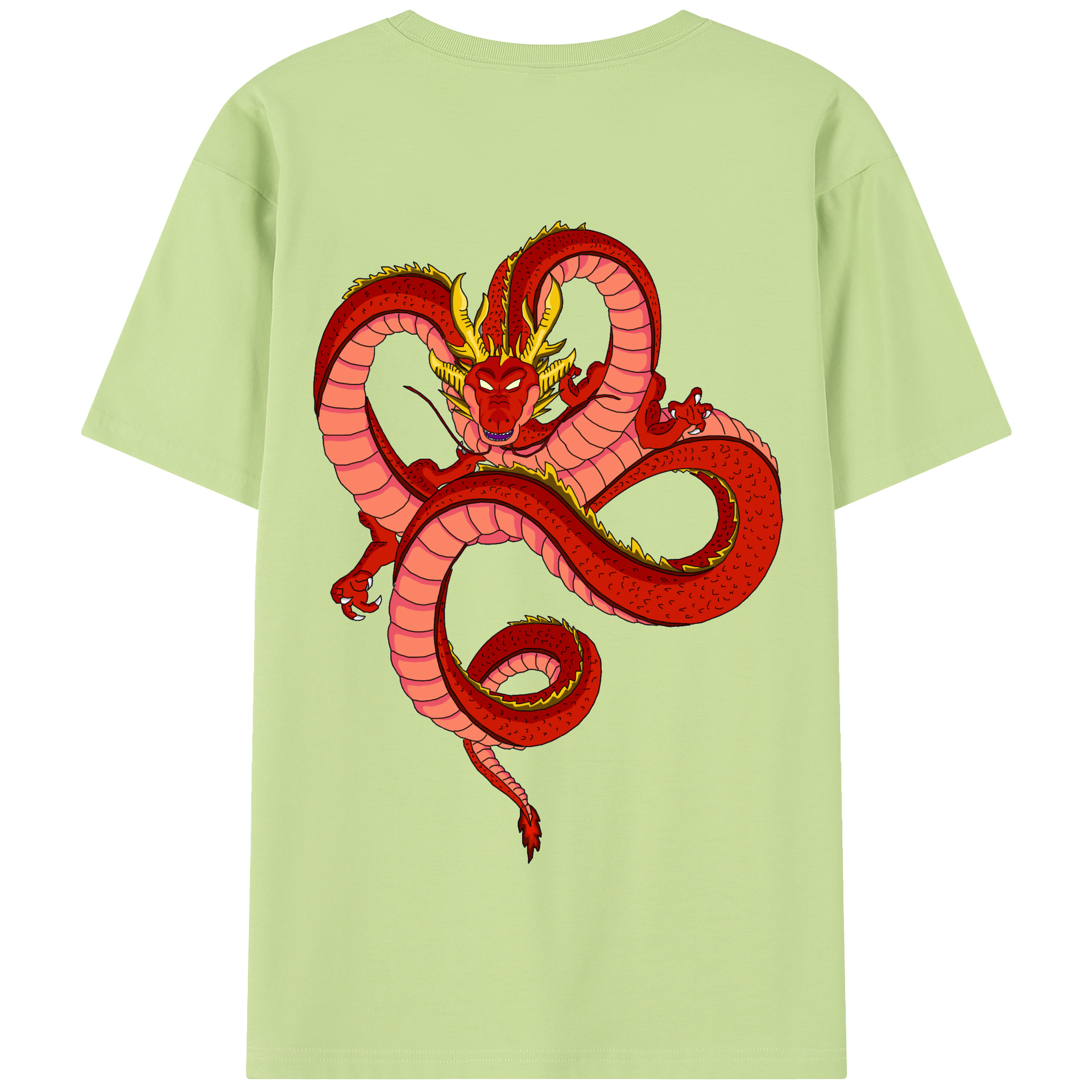 （画像用） ドラゴンボール 神龍 シェンロン DRAGON BALL Shenron 綿100％半袖Tシャツ（背面プリント）